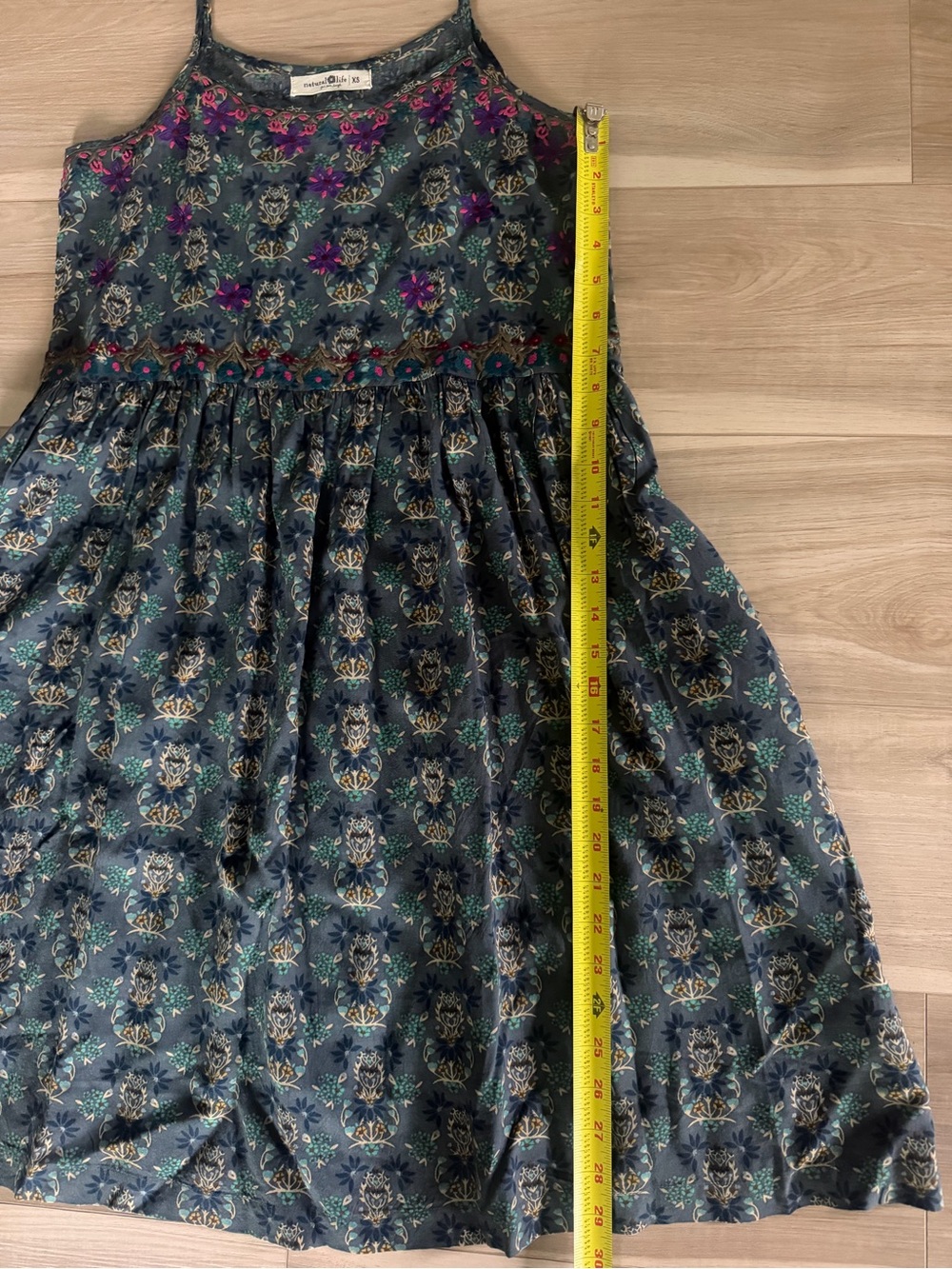 NATURAL LIFE Dark Green Floral Print Spaghetti Strap Dress - Picture 8 of 9
